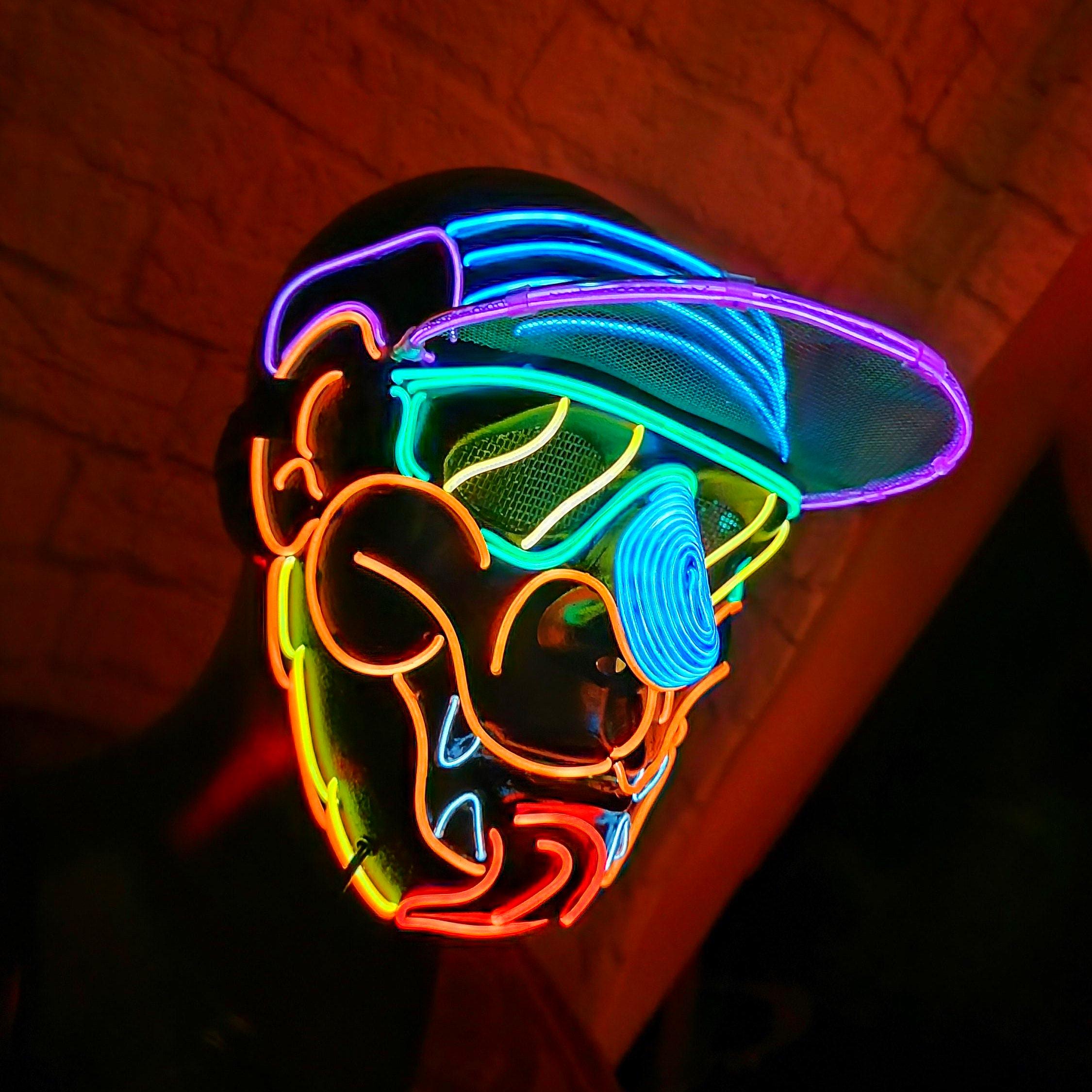 マシュメロ LED 電飾 マスク 被り物 edc フェス　EDM ハロウィン マシュメロ LED 電飾 マスク 被り物 edc フェス EDM ハロウィン