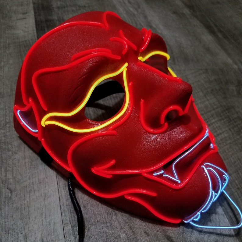 DEVIL LED Light up Maskel Etsy