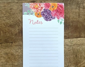 Floral Notes Lined Notepad