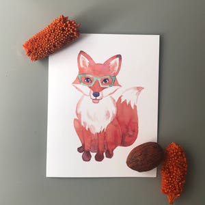 Fox in Glasses Note Card Set