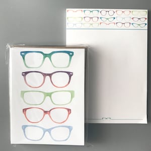 Eye Love Glasses Notepad and Note Card Set