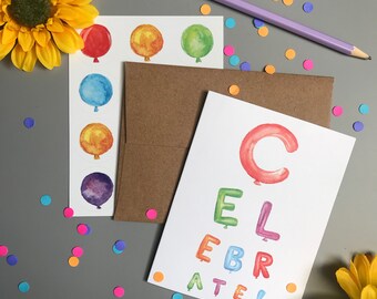 Celebrate! Eye Chart Card Set