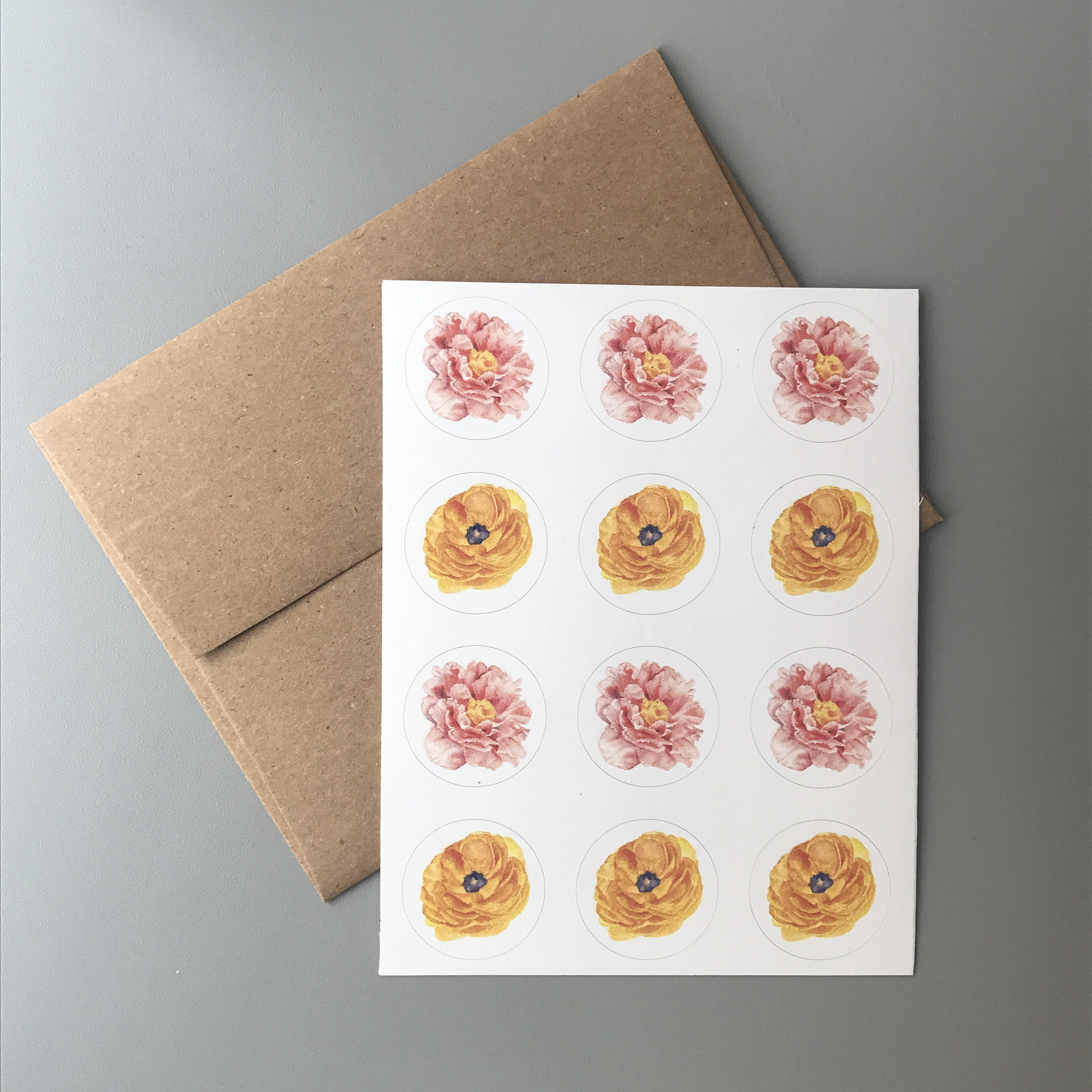 Floral Thank You Card Set - Etsy