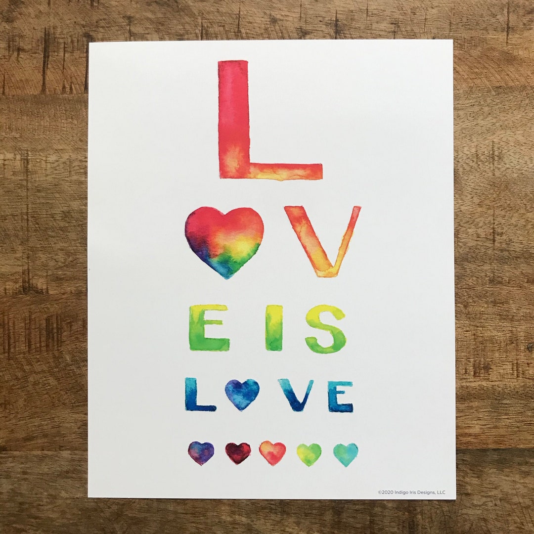 Love is Love Eye Chart Print - Etsy