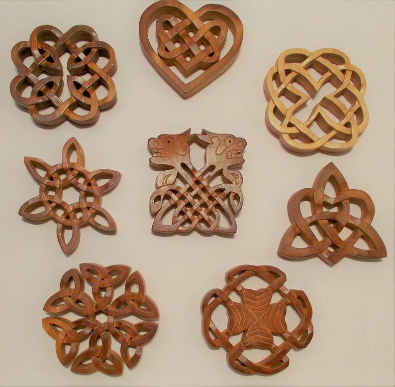 Celtic Knot Wall Plaque Wood carving Wall Art Celtic Knot Etsy