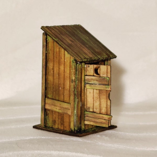 Mini Rustic Wood Outhouse - DND - Dice Jail - Personalized