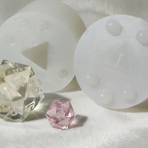 Extra Large - Jumbo - Sharp Edge Polyhedral Dice Silicone Mold - 53mm Chonk D20 Single - TTRPG - Blank Insert Option