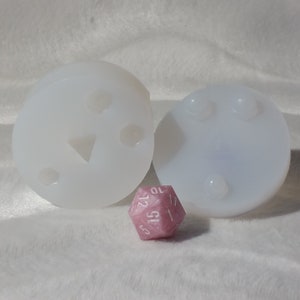 Sharp Edge Polyhedral Dice Mold - Single Cap Mold