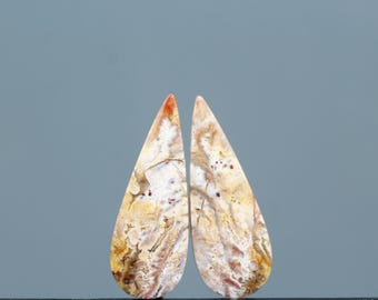 Para kolczyków z agatem pióropuszowym: indonezyjska biżuteria z kamieniami szlachetnymi