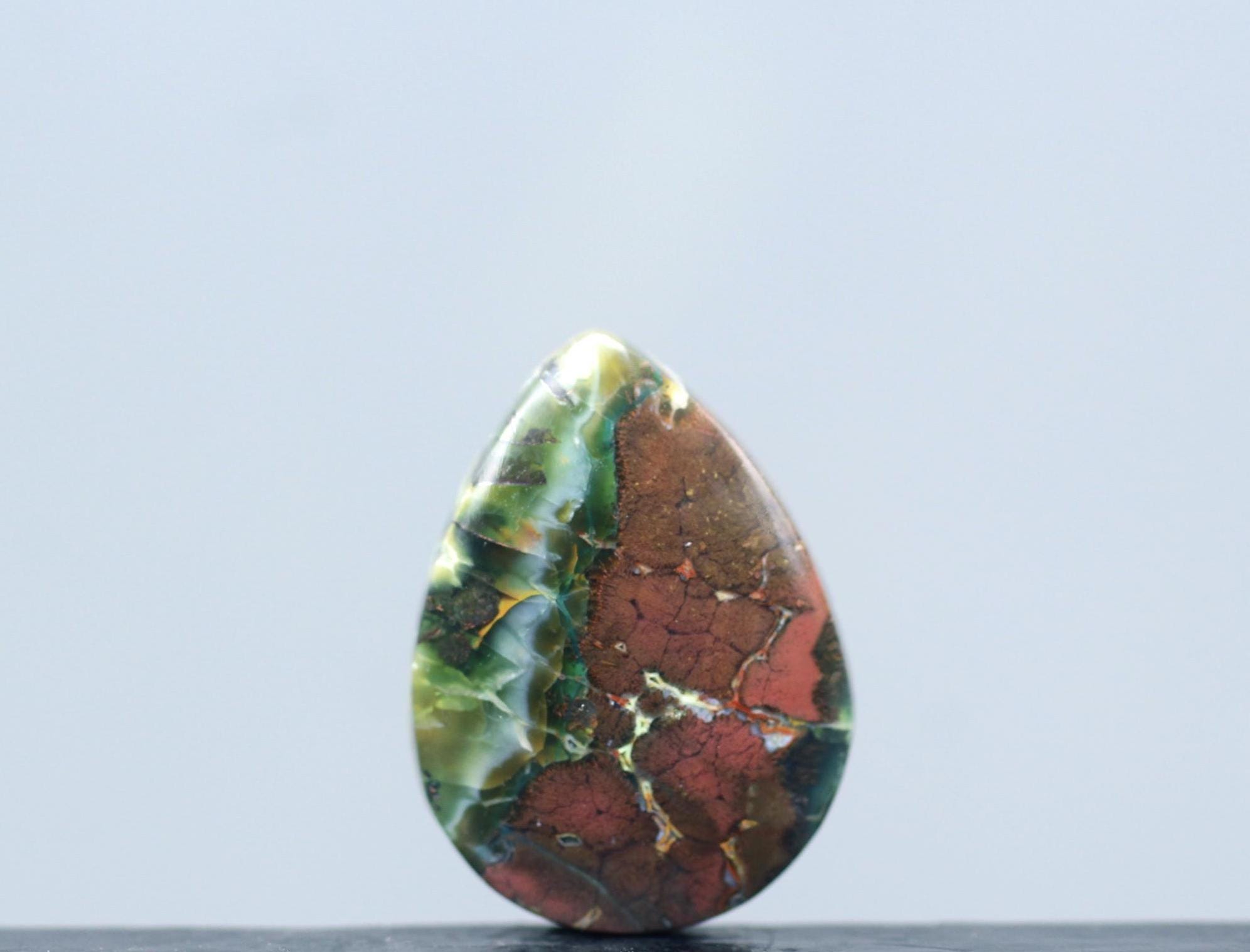 Rare Opalized Petrified Wood Copper Multicolour Loose Gemstone Cabochon, Indonesia Opal Gemstone, Hand Polished Stone