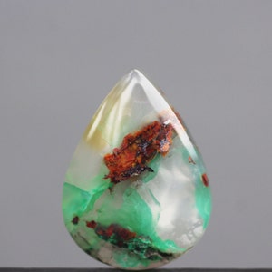 Chrysocolle En Calcédoine Avec Quartz De Cuivre