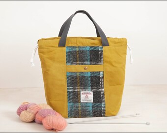 Medium project bag, knitting tote, gift for knitter, gift for wife