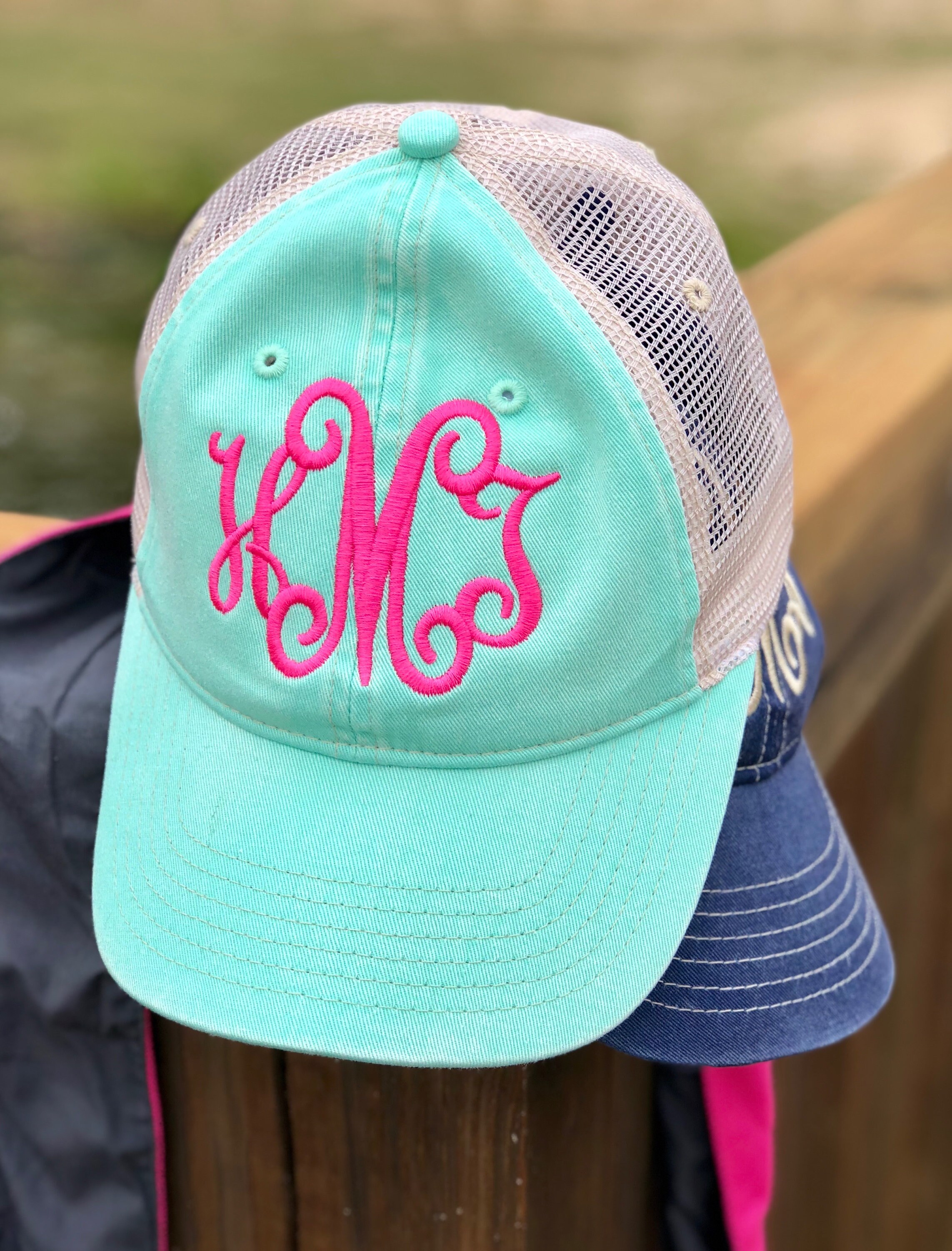 Monogrammed baseball caps Monogrammed gifts for her Etsy