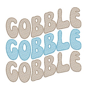 Gobble Gobble Embroidery, Quick Skect stitch, Thanksgiving embroidery designs, Vintage stitching, Sketch stitching