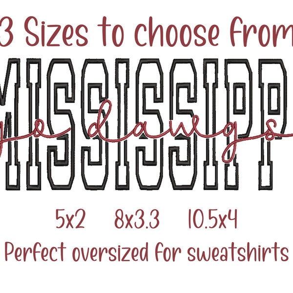 Mississippi State embroidery, College embroidery designs, MSU embroidery, Large embroidery, oversized embroidery file