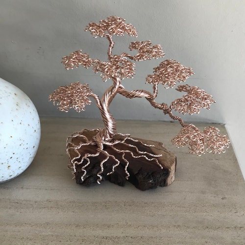 Rose Gold Coloured Bonsai Sculpture Etsy