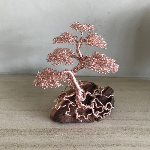 Rose Gold Coloured Bonsai Sculpture Etsy