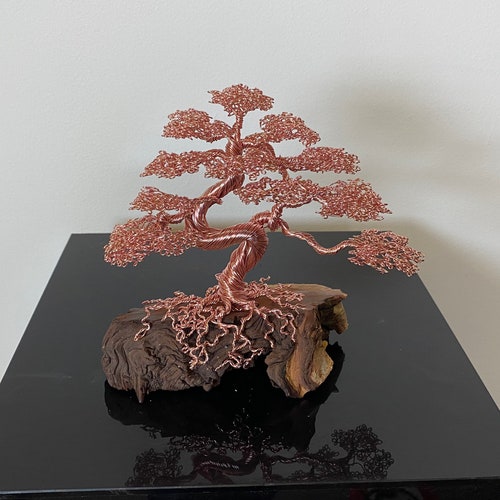 Large Rose Gold Bonsai Sculpture Etsy UK