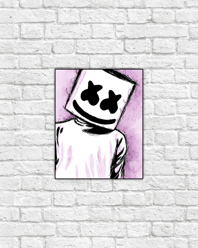 DJ Marshmello print | Etsy