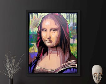 Mona Lisa Drip (Canvas Painting 24inx30in.)
