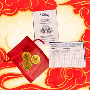 I Ching Divination Starter Kit with instructions (Reproduction or Antique Chinese Coins)