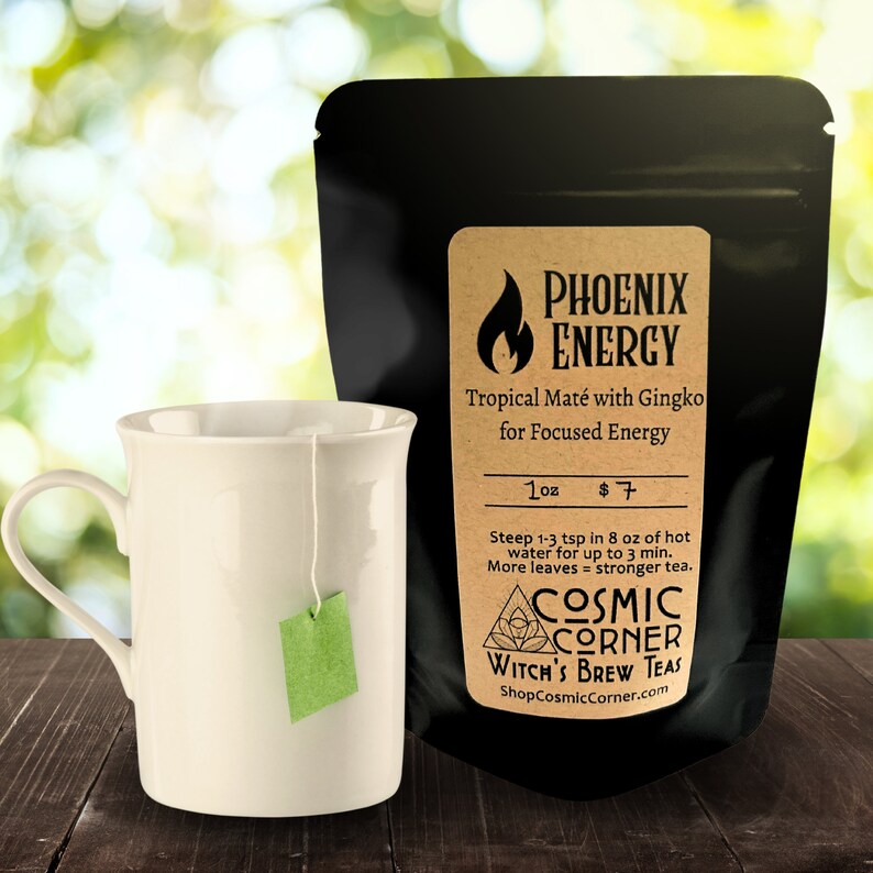 Phoenix Energy Tea || Tropical Maté With Gingko for Focused Energy - Etsy