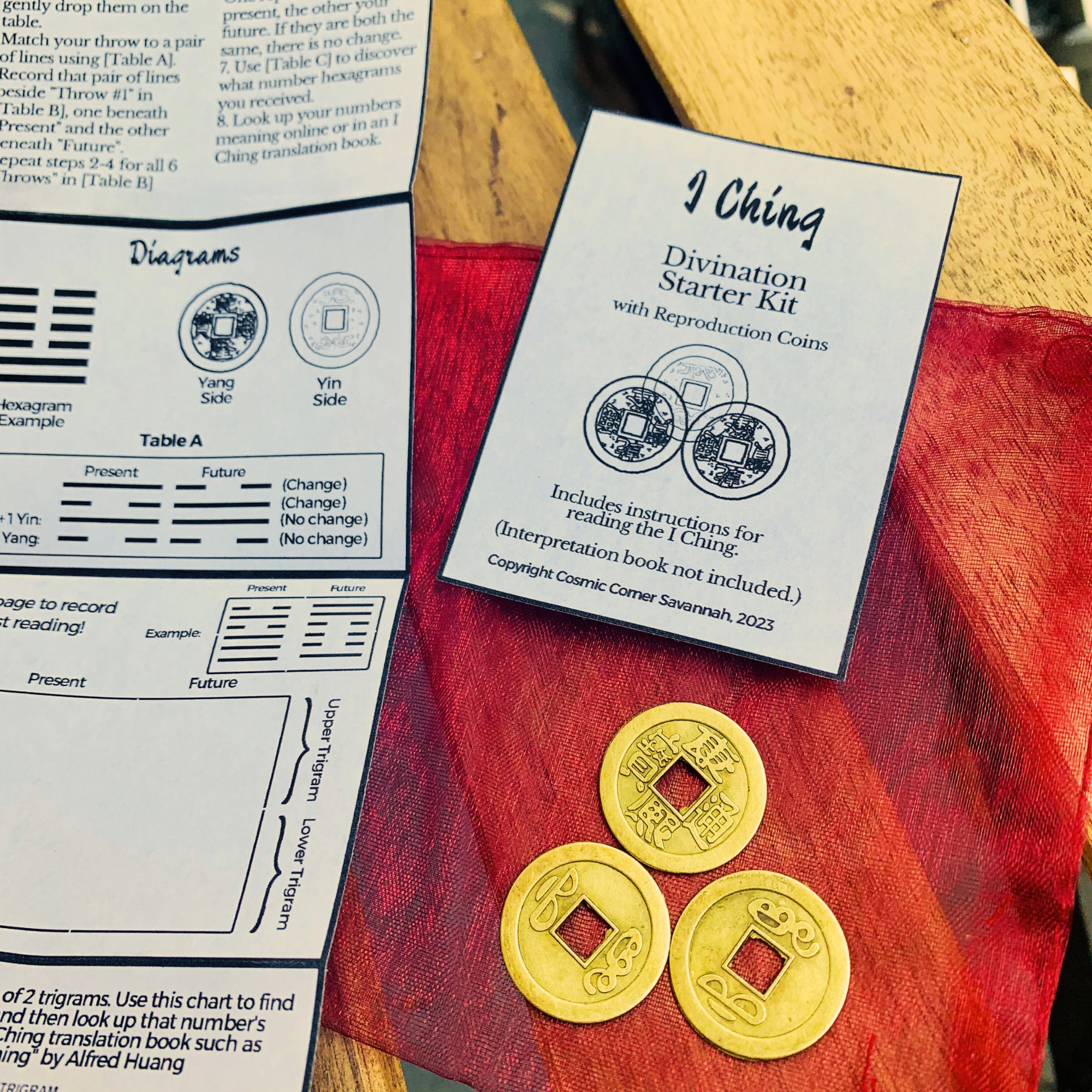 I Ching Divination Starter Kit With Instructions (reproduction or ...