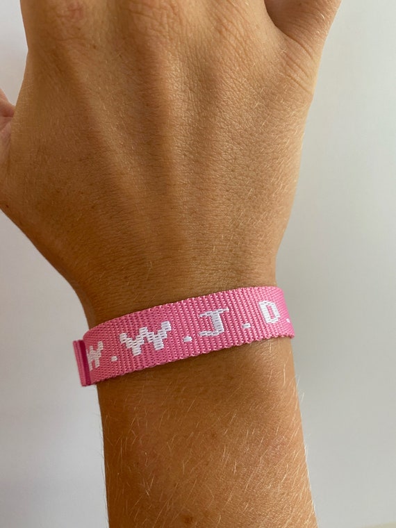 Red Woven WWJD Cloth Bracelet – Christian Book And Toys