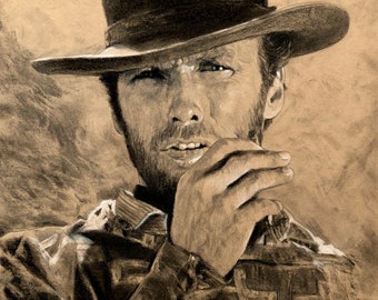 Estampe de Clint Eastwood : Pour quelques dollars de plus