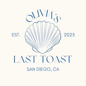 Custom Bachelorette SVG Logo, Coastal Bachelorette Logo, Last Toast on the Coast, Bachelorette Weekend Logo, Seashell