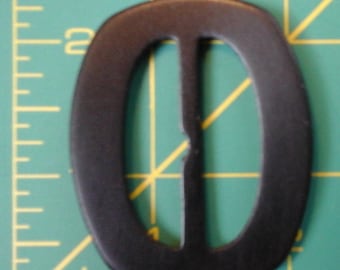 Vintage 60s or 80s Fashion Belt Buckle, black oval belt buckle, ribbon belt buckle, black matte finish belt buckle, DIY fashion belt buckle