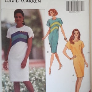 Butterick 5433 Misses Dress Pattern, size 6-8-10, Bust 30.5-32.5, Stretch Knit Dress, Color block dress pattern, small/petite dress pattern