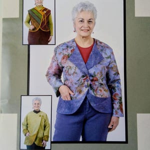 Lorraine Torrence Designs City Wraps Jacket and Vest Pattern, Quilted, Patchwork pieced jacket pattern sizes XXS-5XL, uncut