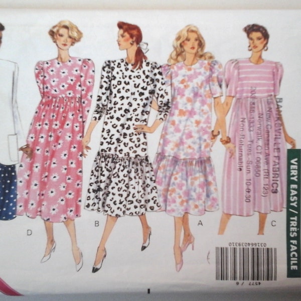 FF Butterick 4577 Maternity Dresses Pattern, Sizes 6-8-10-12, Bust 30.5 31.5 32.5 34, uncut, Maternity Clothes Pattern, Maternity Dress