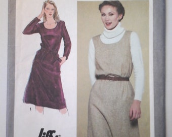 Simplicity 9601 Misses Pullover Dress or Jumper Dress Pattern, Size 10 Bust 32.5, or Size 16 Bust 38