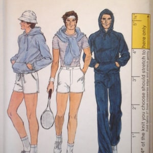 FF Vogue 9470 Men's Sweatshirt, T- Shirt, Sweatpants and Shorts pattern, size 40, Vintage Vogue Mens Hoodie, Mens Shorts pattern M, Sweats