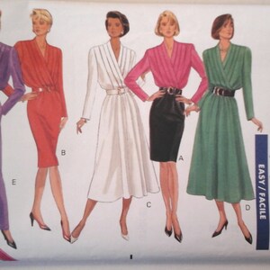 80s Butterick 4303 Easy Jumpsuit and Dress Pattern, size 8, Bust 31.5, vintage 1980s Butterick Sewing Pattern, Fit Flare Dress, Pleat Front