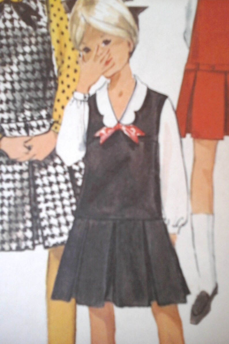 Simplicity 6149 Girls Jumper Dress and Blouse Pattern, size 7