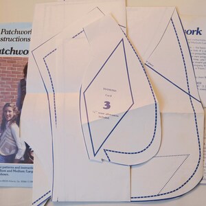 Patchwork Pattern's Patchwork Vest Pattern, with instructions and 4 pattern pieces