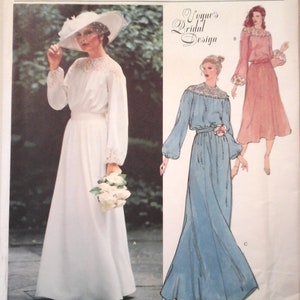 Vogue Bridal Designer Original 2017 Bellville Bride and Bridesmaid Dress pattern, size 14 Bust 36 Vogue Wedding Dress, Bridal Dress Pattern