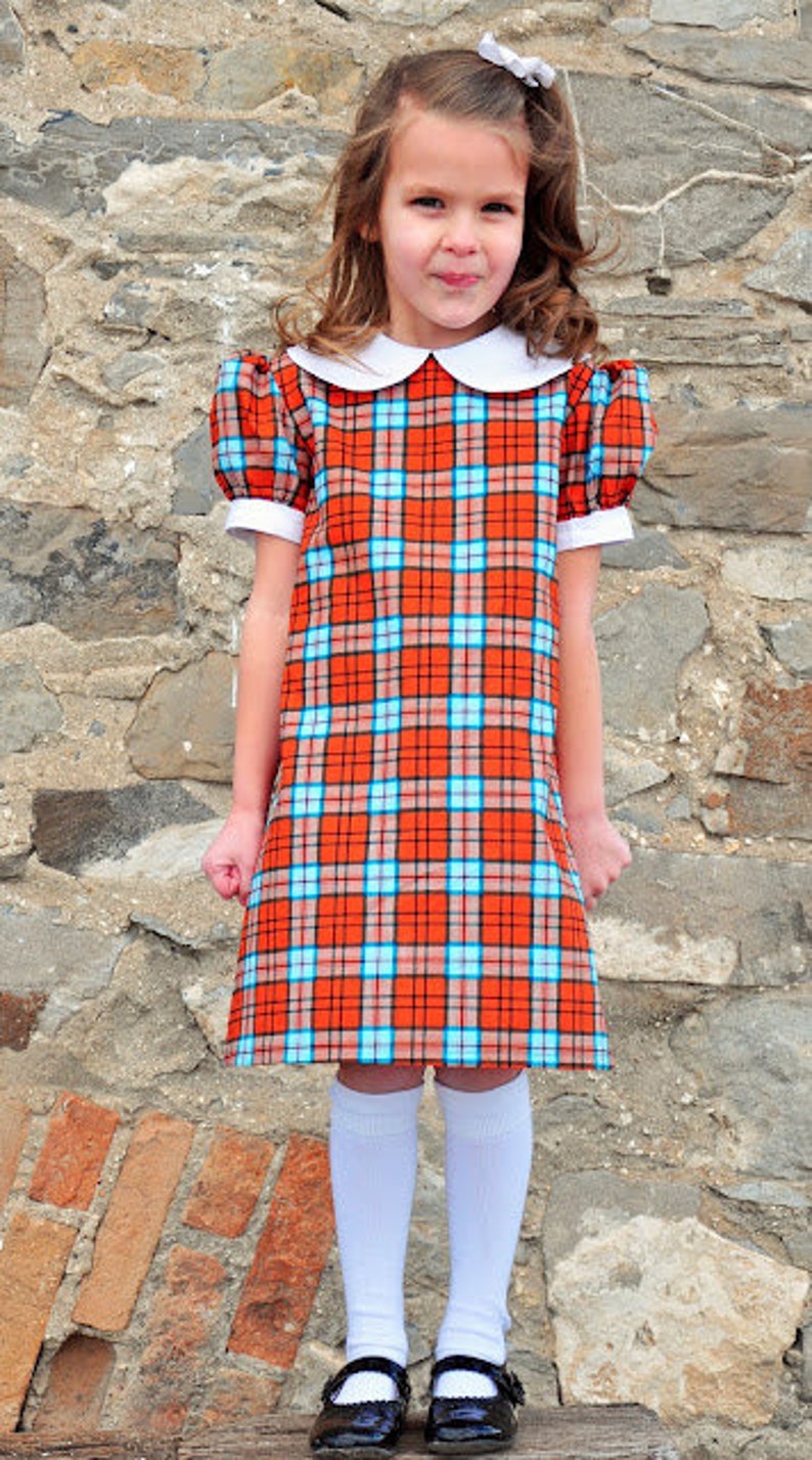 Simplicity 7064 Girls Dress, Apron and Pants Pattern, size 5-6, Vintage Simplicity Girls Pinafore Dress Sewing Pattern, Girls Dress pattern image 6