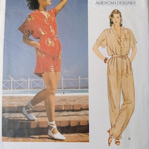 Vogue American Designer 1349 Misses Jumpsuit and Playsuit Pattern by Ralph Lauren, Size 16 Bust 38
