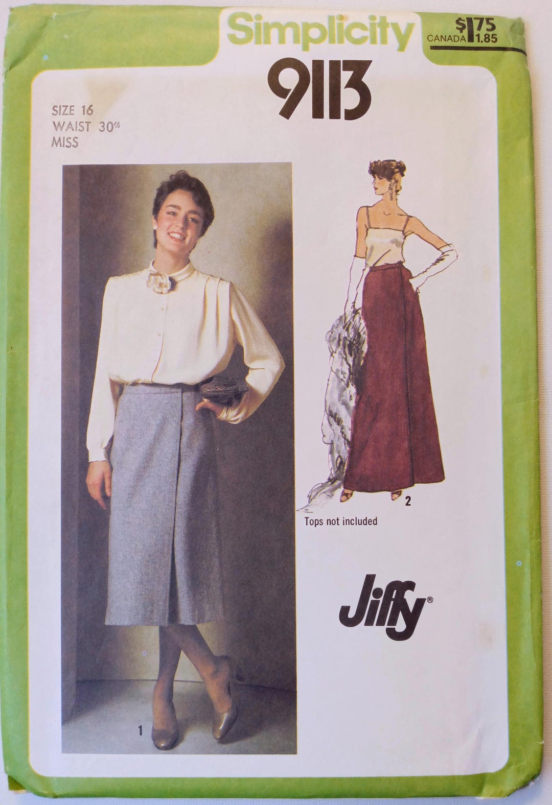 70s Simplicity 9113 Misses Wrap Skirts Pattern, Size 16 Waist 30 ...