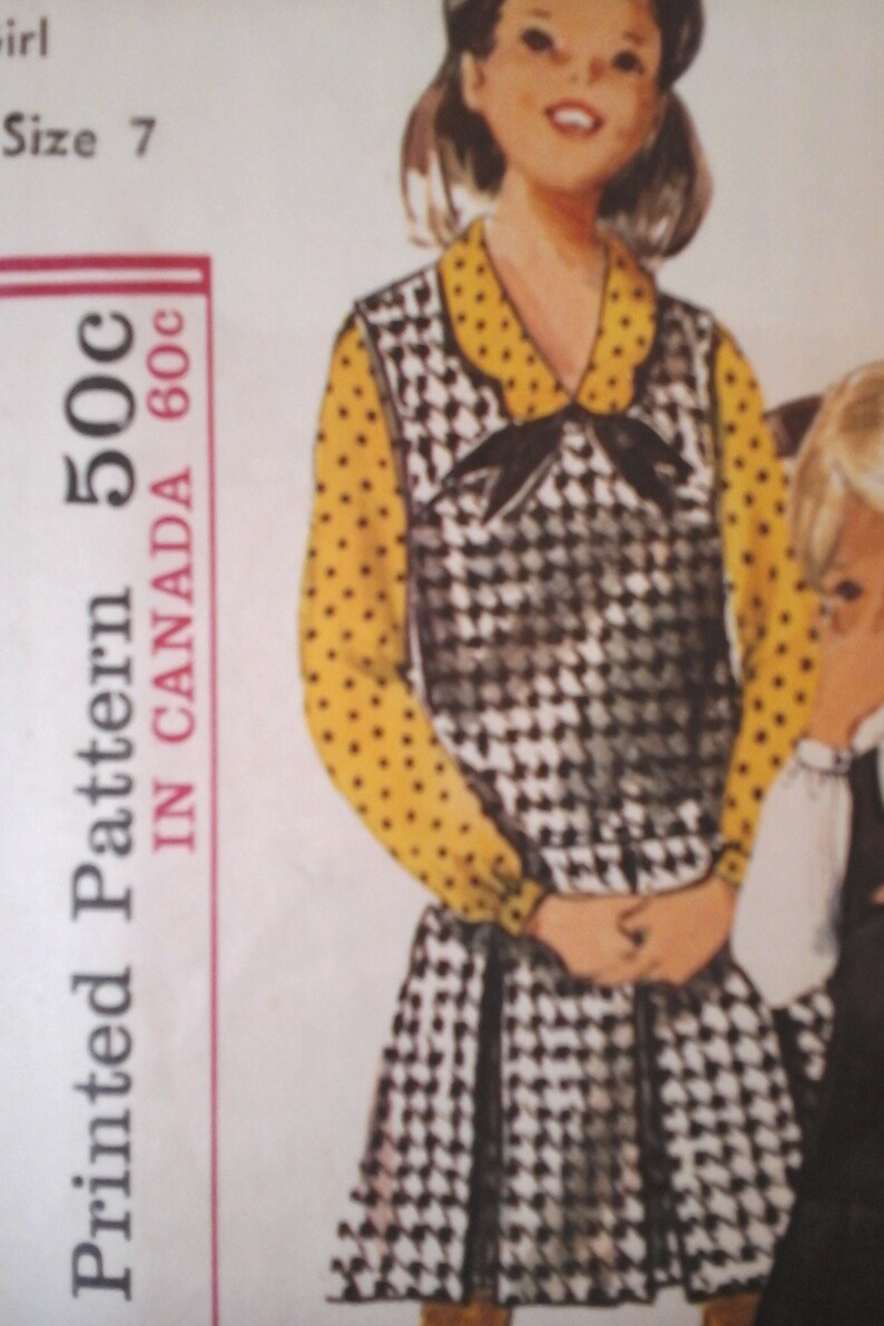 Simplicity 6149 Girls Jumper Dress and Blouse Pattern, size 7