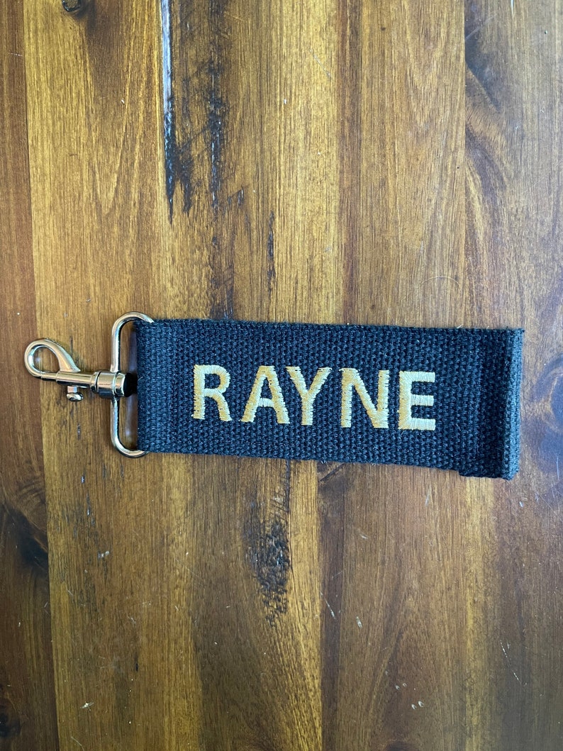 Black Horse Blanket Name Tag Clip on Embroidered Tag Double Etsy