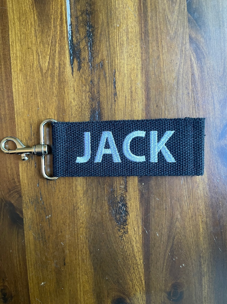 Black Horse Blanket Name Tag Clip on Embroidered Tag Double Etsy