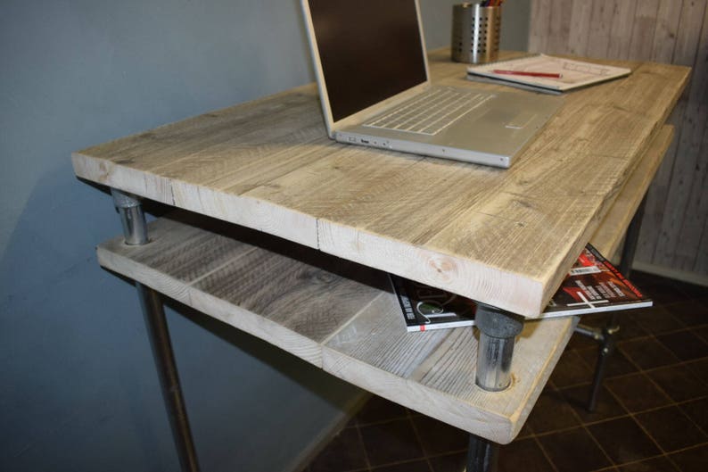 Urban Industrial Standing Double Decker Desk Reclaimed Etsy