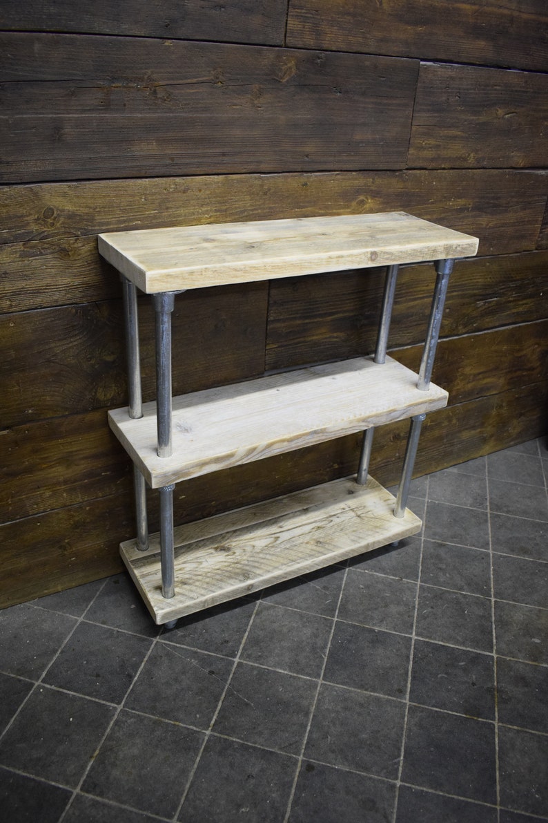 Trio Freestanding Shelving Unit Reclaimed Scaffold Boards Etsy UK