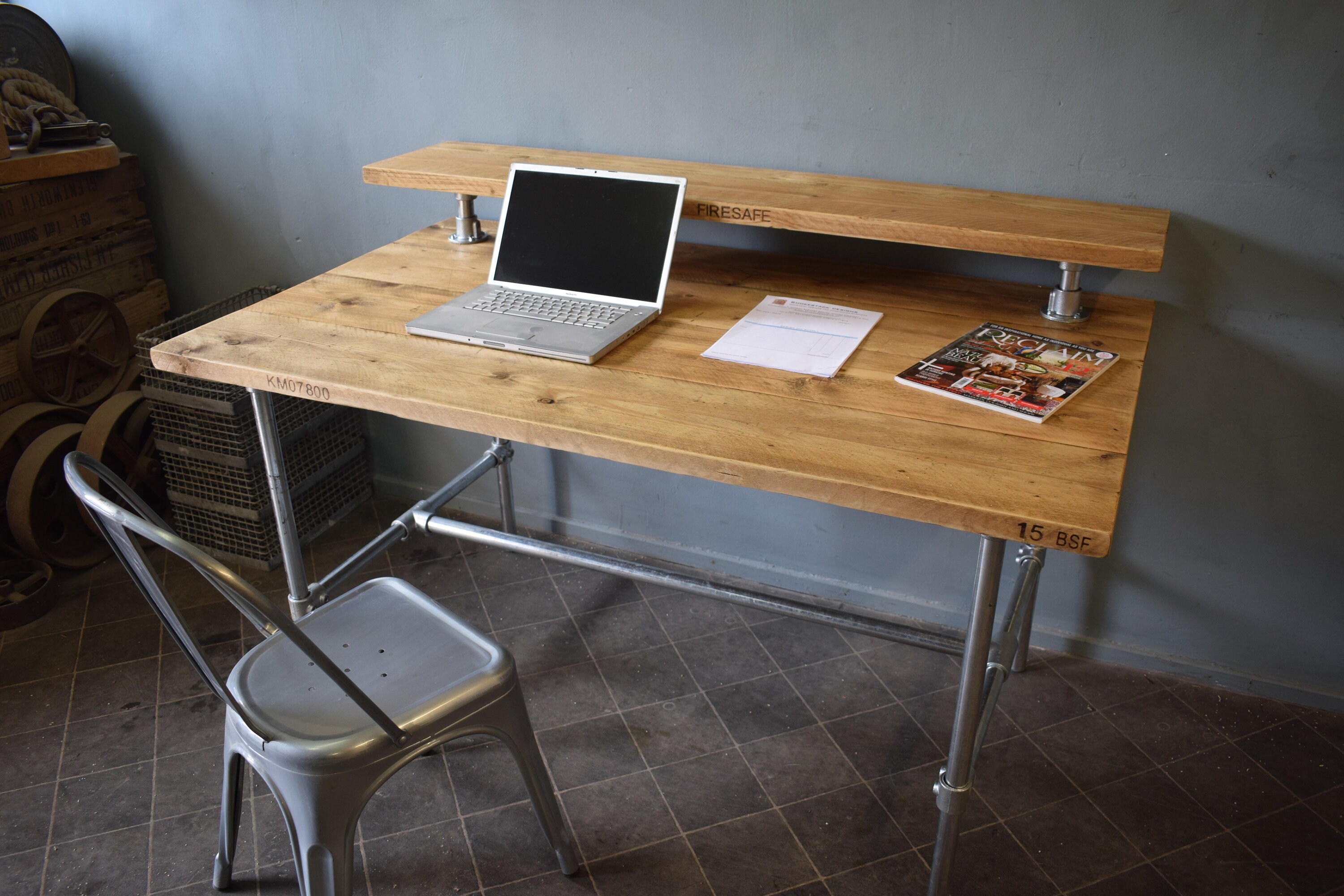 Urban shop wood metal student desk deals