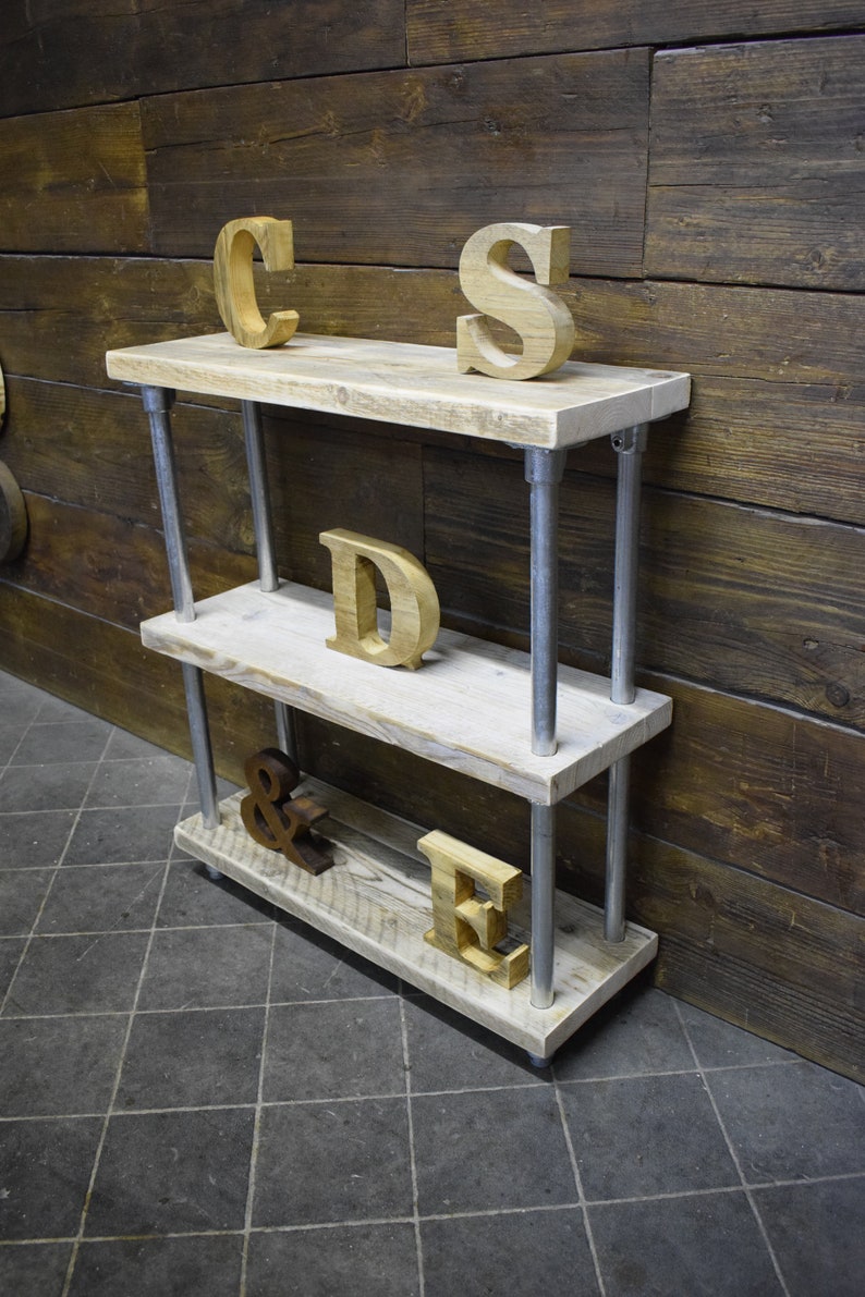 Trio Freestanding Shelving Unit Reclaimed Scaffold Boards Etsy UK
